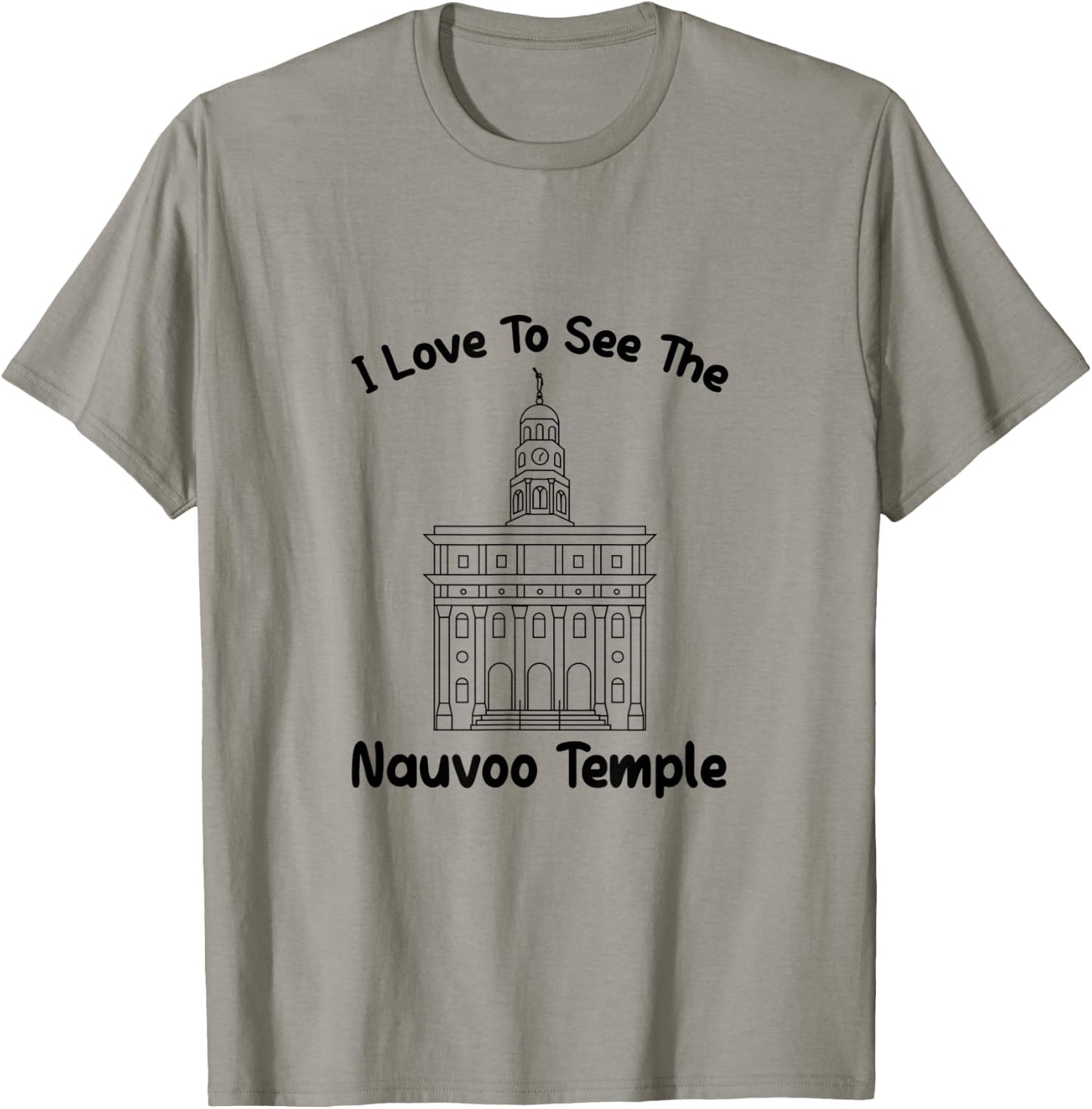 Nauvoo IL Temple, I love to see my temple, primary T-Shirt - T-Shirt | Sand
