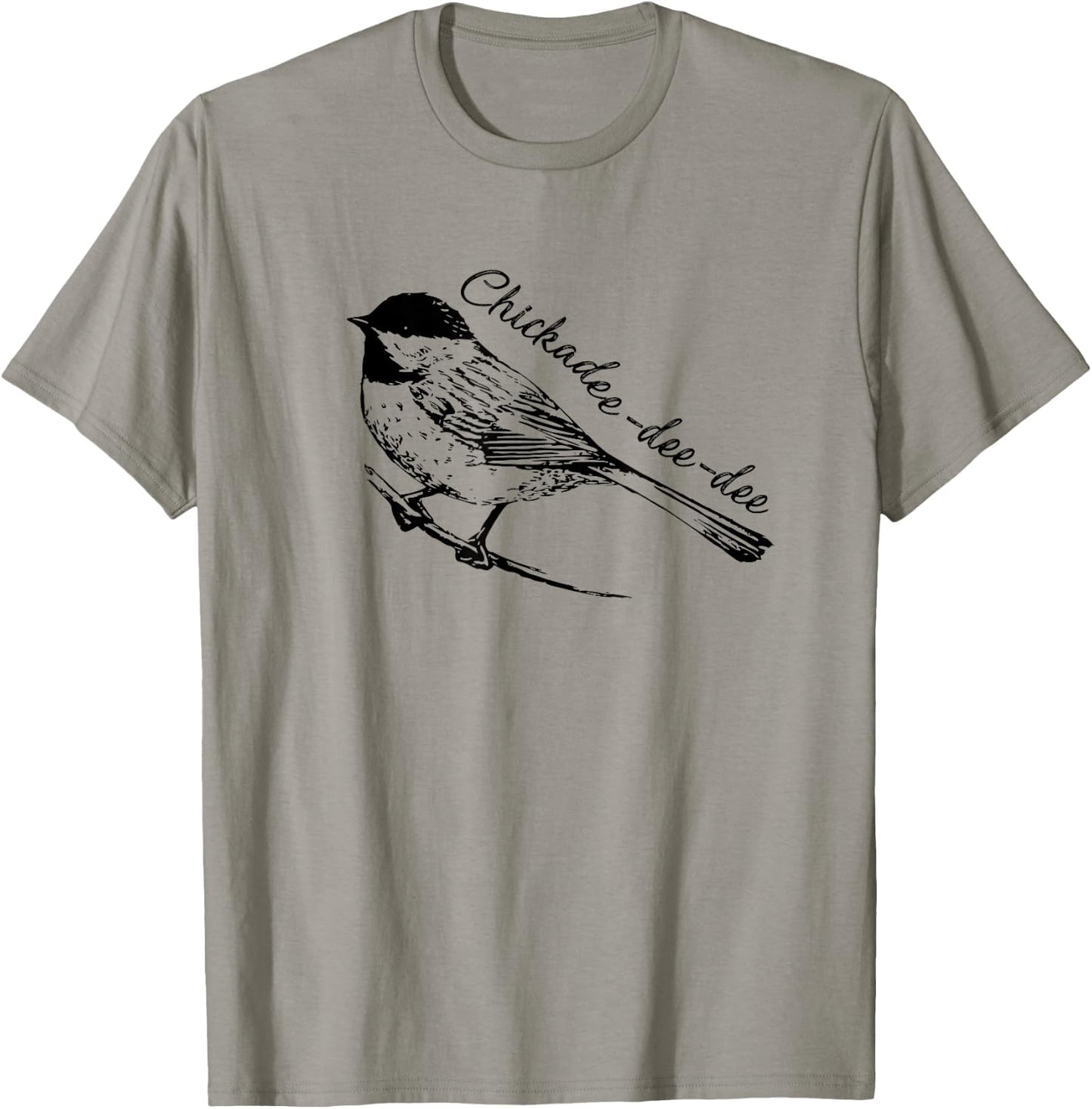 Black Capped Chickadee Bird Shirt T-Shirt - T-Shirt | Sand