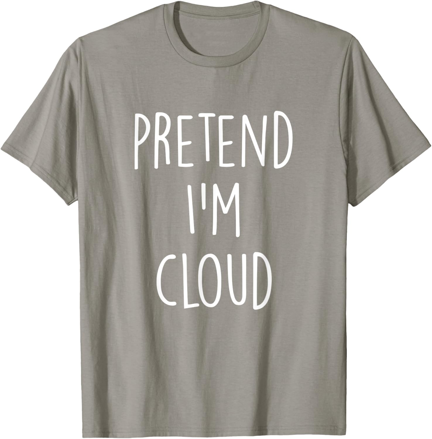 Pretend I'm A Cloud Costume Funny Halloween Party T-Shirt - T-Shirt | Sand