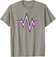 Asexual Heartbeat Ace Flag Colors Asexuality Pride Nurse T-Shirt - T-Shirt | Sand