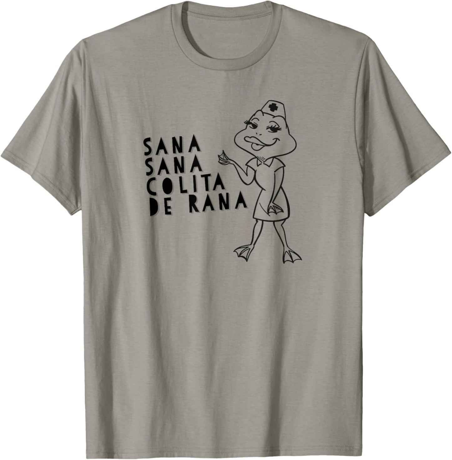 Sana Sana Colita De Rana Cute Mexican Nurse Frog Art Spanish T-Shirt - T-Shirt | Sand