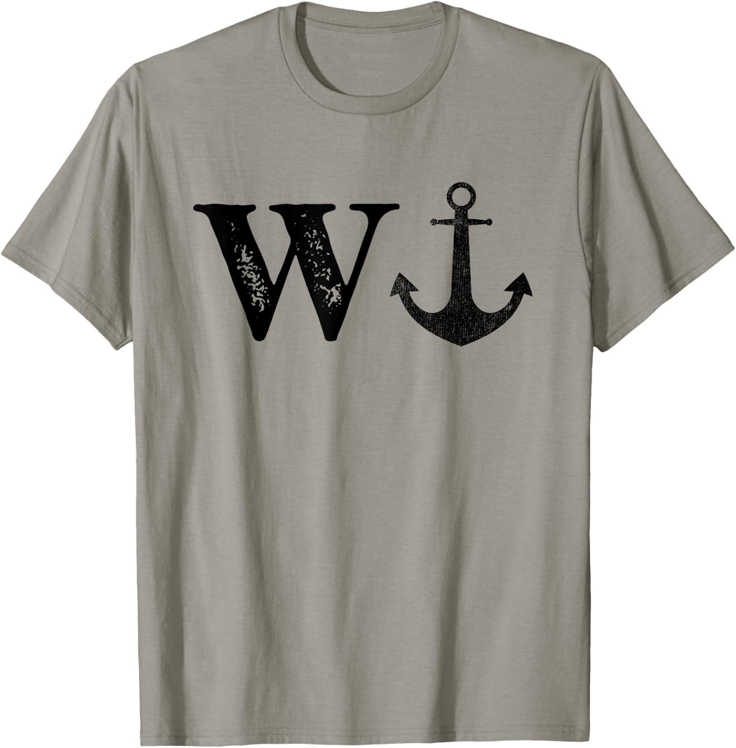 W ANCHOR Funny Wanker Jerk Funny Slang Boating T-Shirt - T-Shirt | Sand