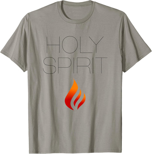 Holy Spirit with Fire (Christian ) T-Shirt - T-Shirt | Sand