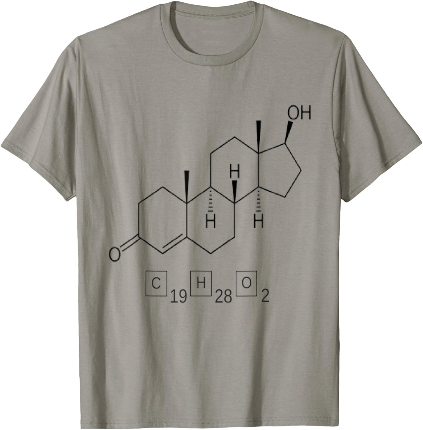 Testosterone molecule and formula T-Shirt - T-Shirt | Sand