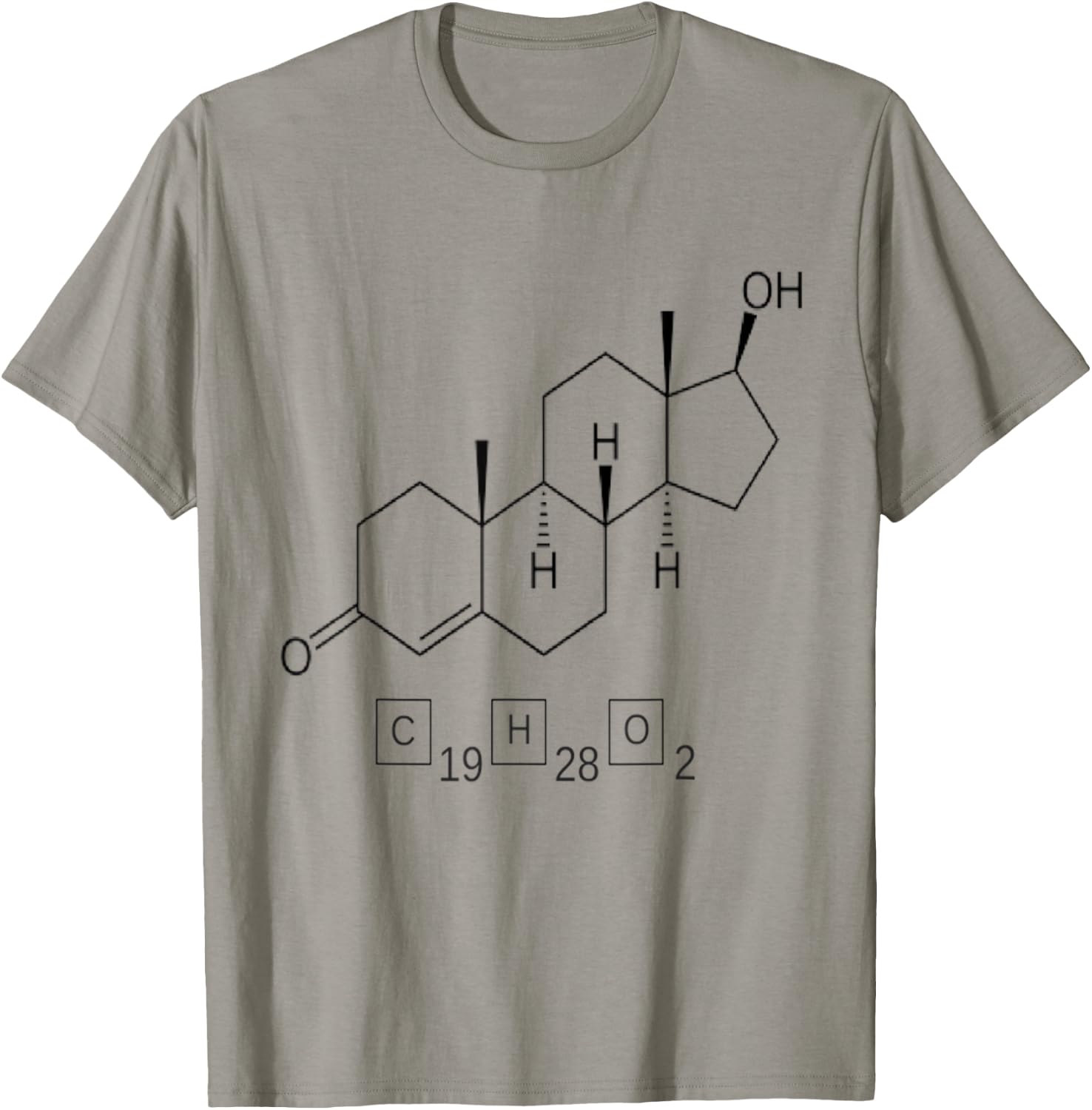 Testosterone molecule and formula T-Shirt - T-Shirt | Sand