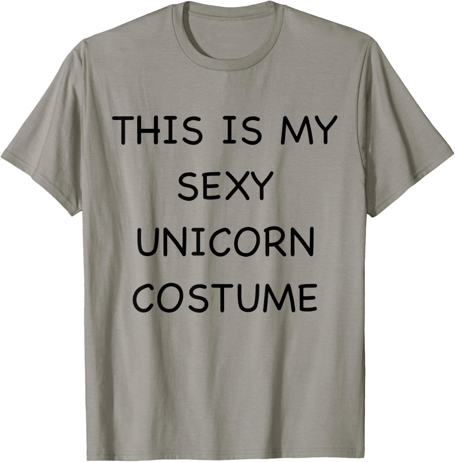 Sexy Unicorn Lazy Halloween Costume Funny Easy Outfit T-Shirt - T-Shirt | Sand