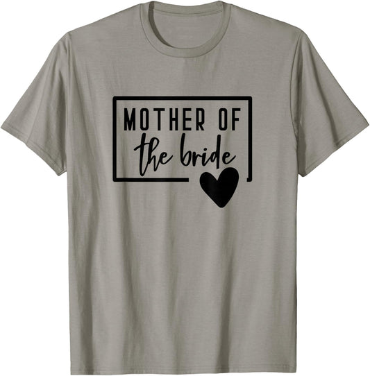 Mother of the Bride Heart Wedding Bachelorette Shower Day T-Shirt - T-Shirt | Sand