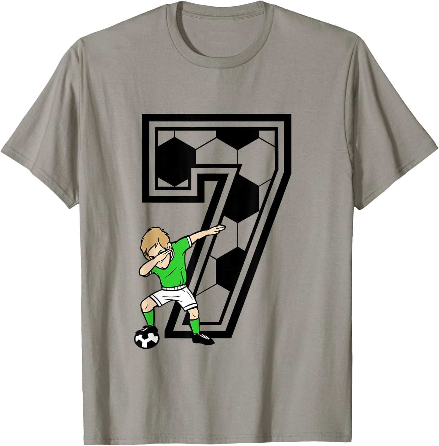 7 Year Old Boy Soccer Player 7th Birthday Kids T-Shirt - T-Shirt | Sand
