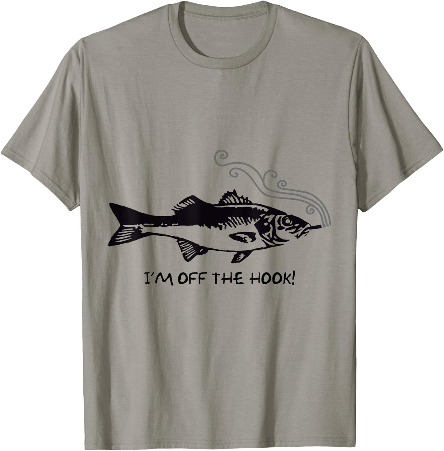 I'm Off the Hook - Fish Smoking T-Shirt - T-Shirt | Sand