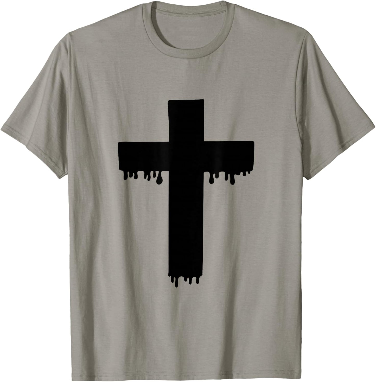 Kawaii Black Drippy Cross, Gurokaw Pastel Goth Aesthetic T-Shirt - T-Shirt | Sand