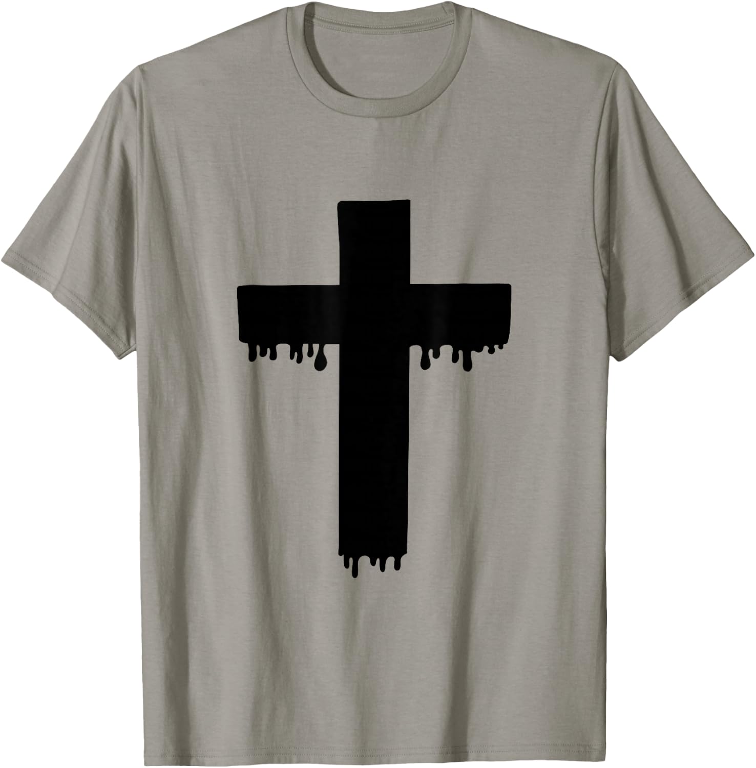 Kawaii Black Drippy Cross, Gurokaw Pastel Goth Aesthetic T-Shirt - T-Shirt | Sand