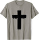 Kawaii Black Drippy Cross, Gurokaw Pastel Goth Aesthetic T-Shirt - T-Shirt | Sand