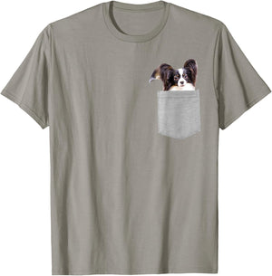 Dog in Your Pocket Papillon Women Kids T-Shirt - T-Shirt | Sand