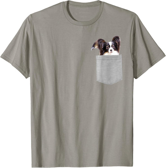 Dog in Your Pocket Papillon Women Kids T-Shirt - T-Shirt | Sand