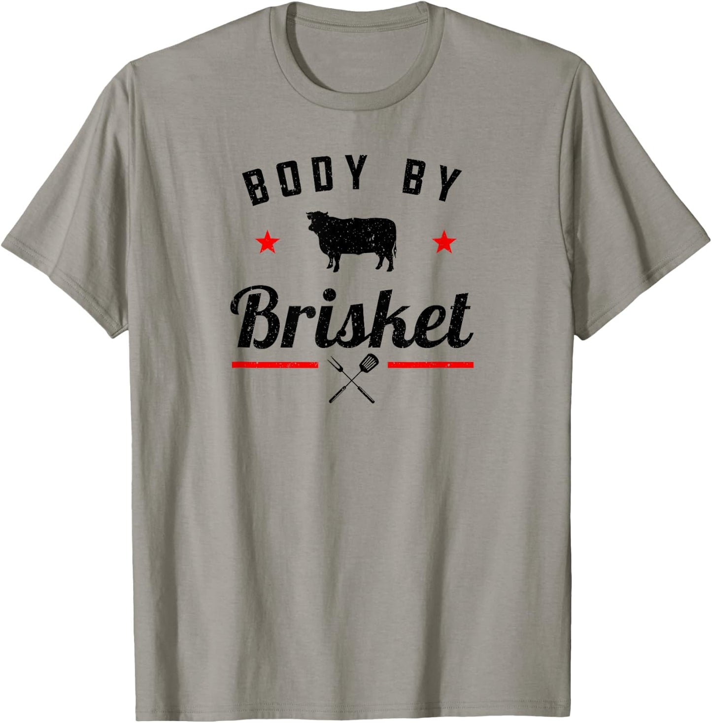 Funny BBQ Body By Brisket Grilling Or Smoking Meat T-Shirt - T-Shirt | Sand