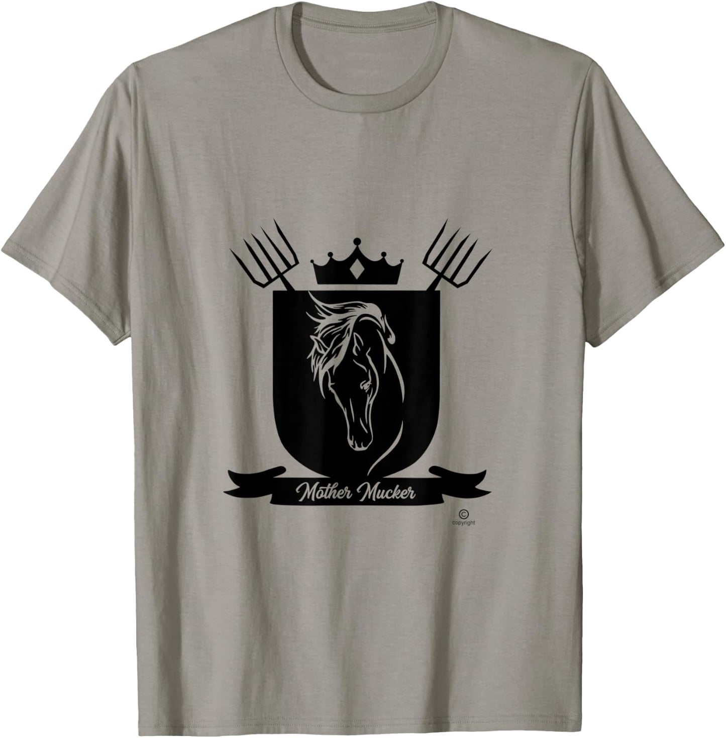 Mother Mucker funny horse lover humorous stall cleaning T-Shirt - T-Shirt | Sand