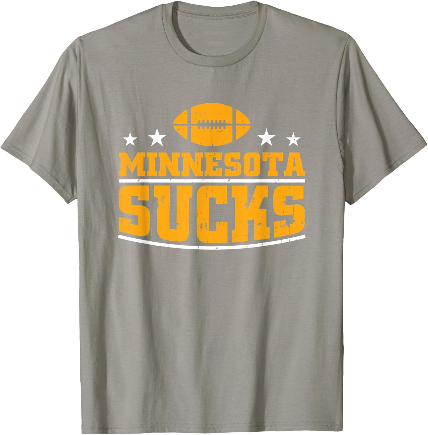 Funny Minnesota Sucks Football Sarcastic Humor T-Shirt - T-Shirt | Sand