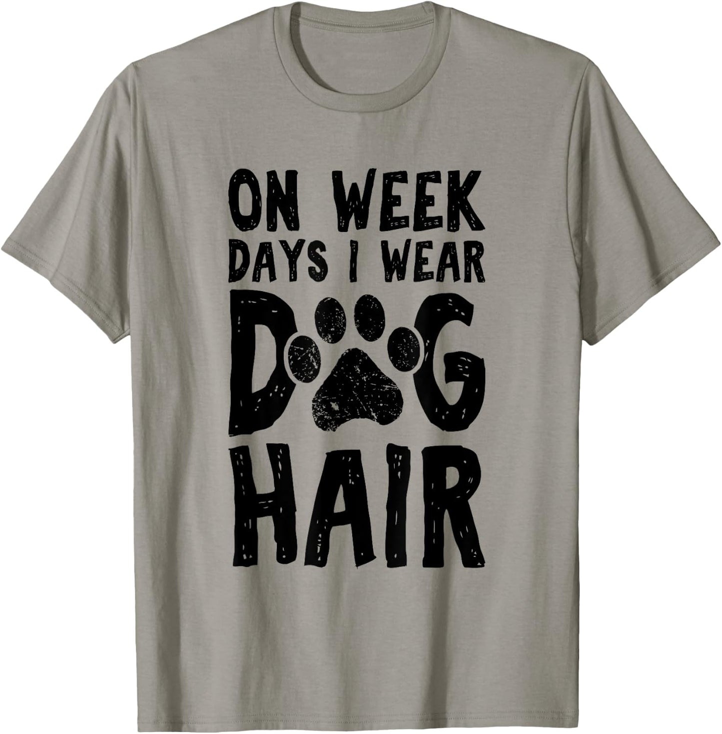 On Week Days I Wear Dog Hair Doodle Dog Groomer T-Shirt - T-Shirt | Sand
