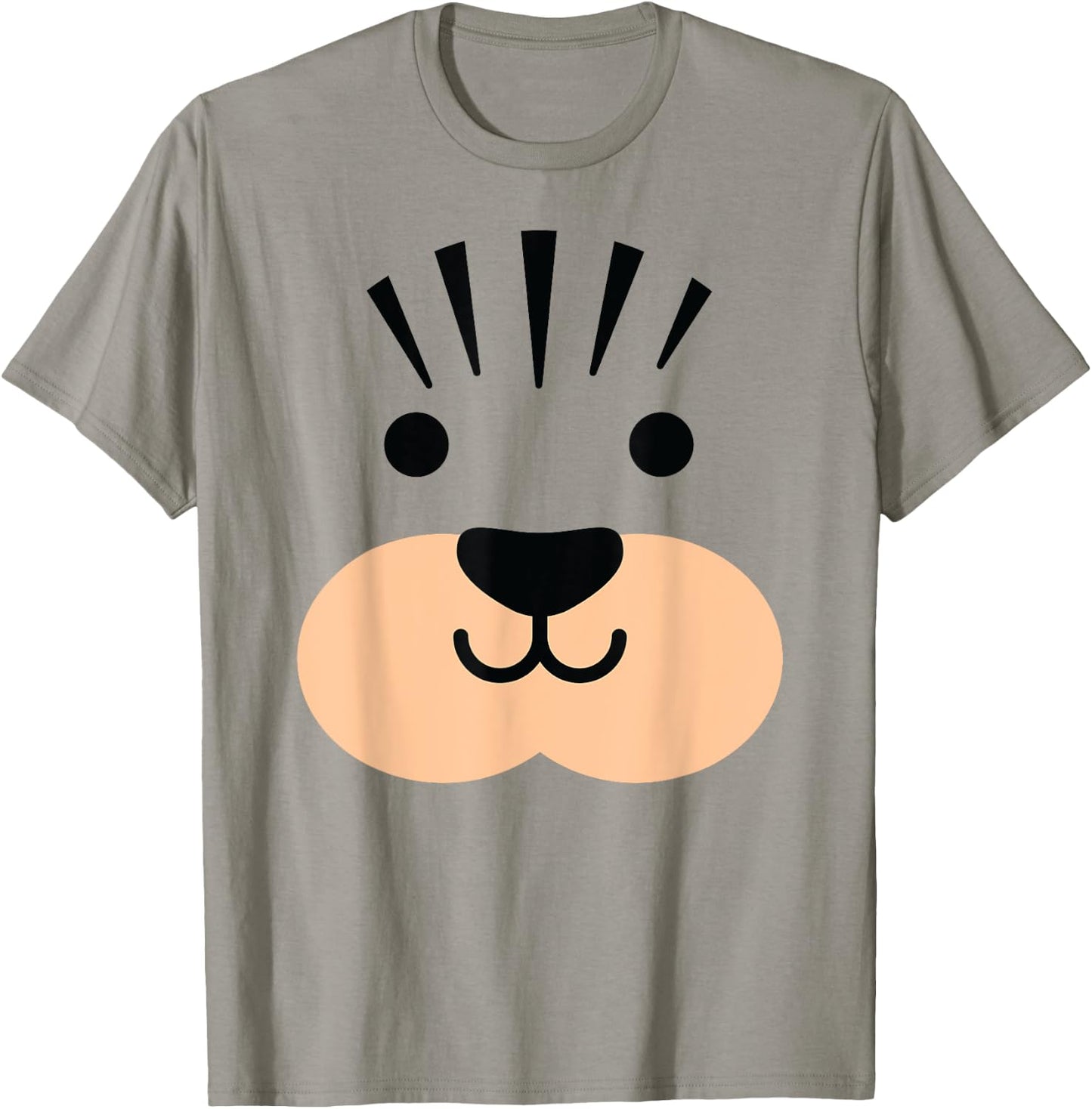 Halloween Tiger Lion Leopard Face Costume Shirt Boys, Girls T-Shirt - T-Shirt | Sand
