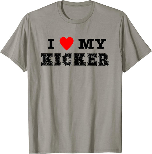 Football Shirts - I Heart My Kicker Football Shirt T-Shirt - T-Shirt | Sand