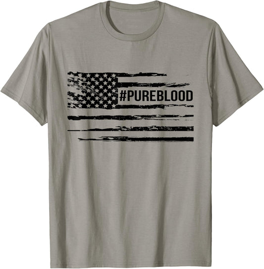 Pure Blood Movement #Pureblood Freedom Vintage Patriotic T-Shirt - T-Shirt | Sand