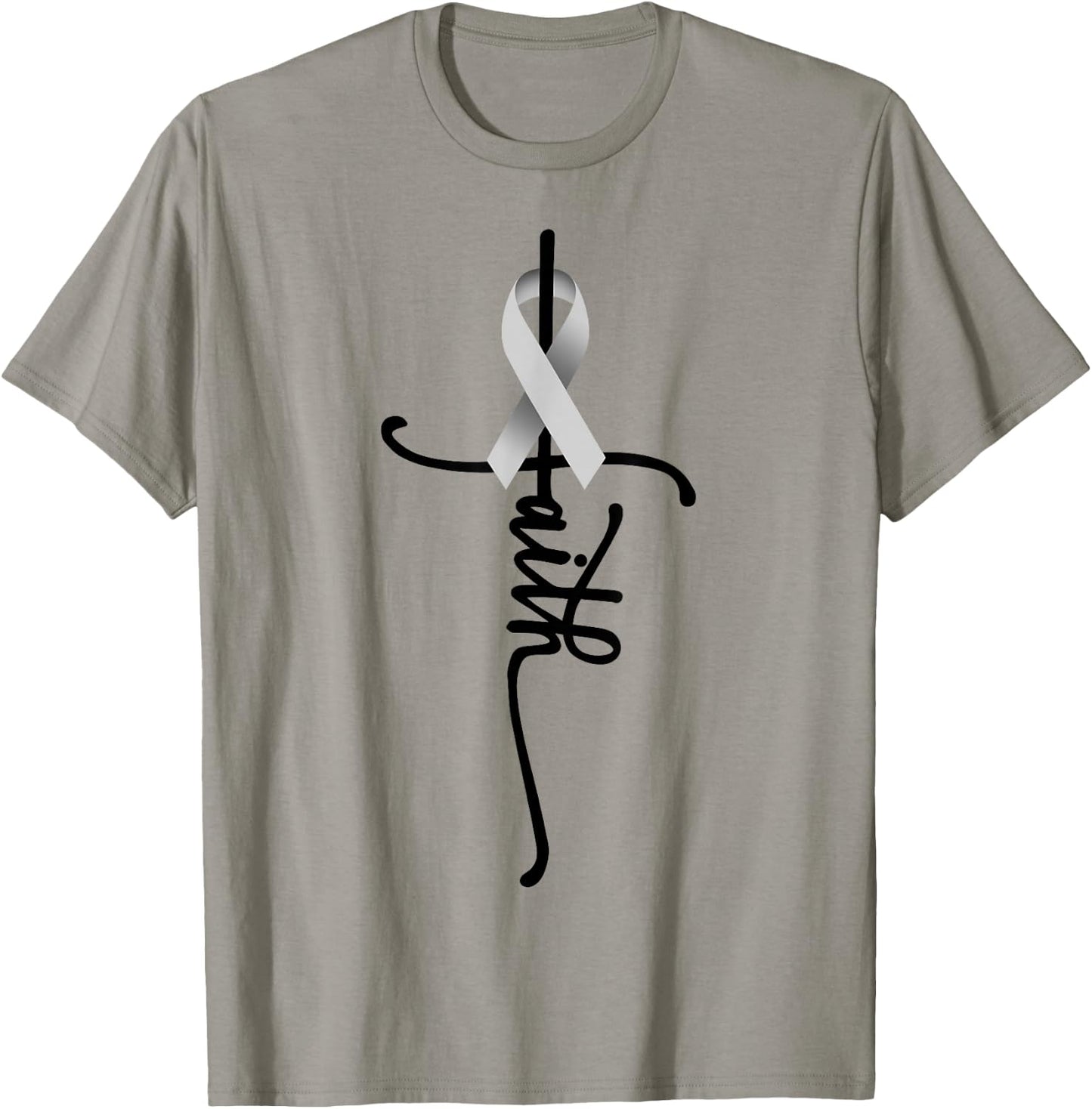 Lung Cancer Faith Lung Cancer Awareness November Support T-Shirt - T-Shirt | Sand