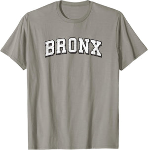 Bronx New York Vintage Athletic Sports B&W Print T-Shirt - T-Shirt | Sand
