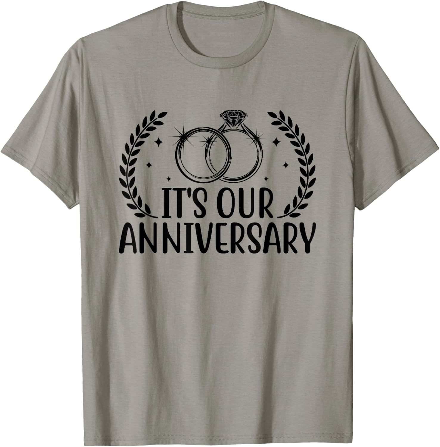 It's Our Anniversary Wedding Anniv Married Couple T-Shirt - T-Shirt | Sand
