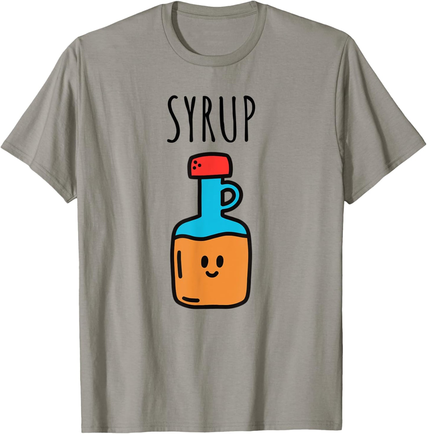 Pancakes Syrup Matching couple costume BFF Halloween funny T-Shirt - T-Shirt | Sand