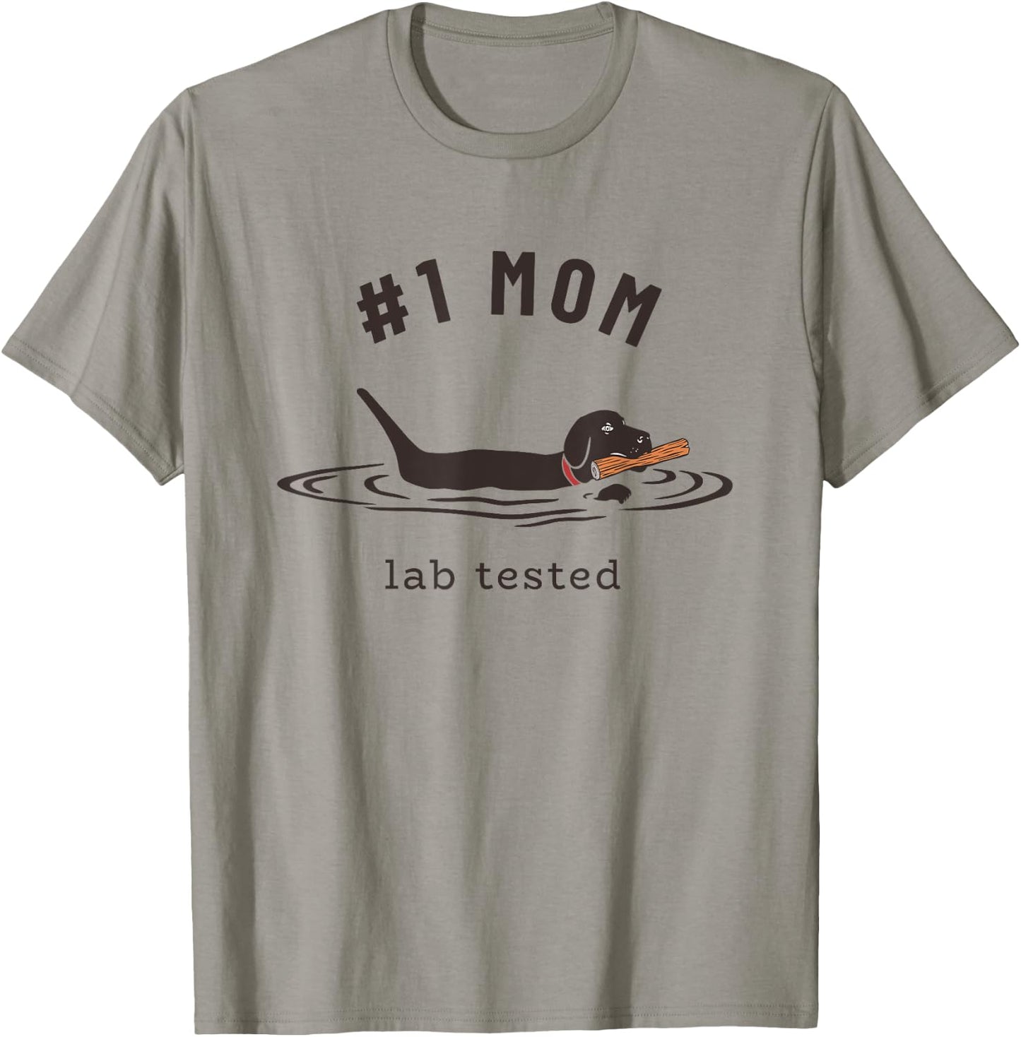 Black Lab #1 Mom - Labrador Retriever Owner Mother's Day T-Shirt - T-Shirt | Sand