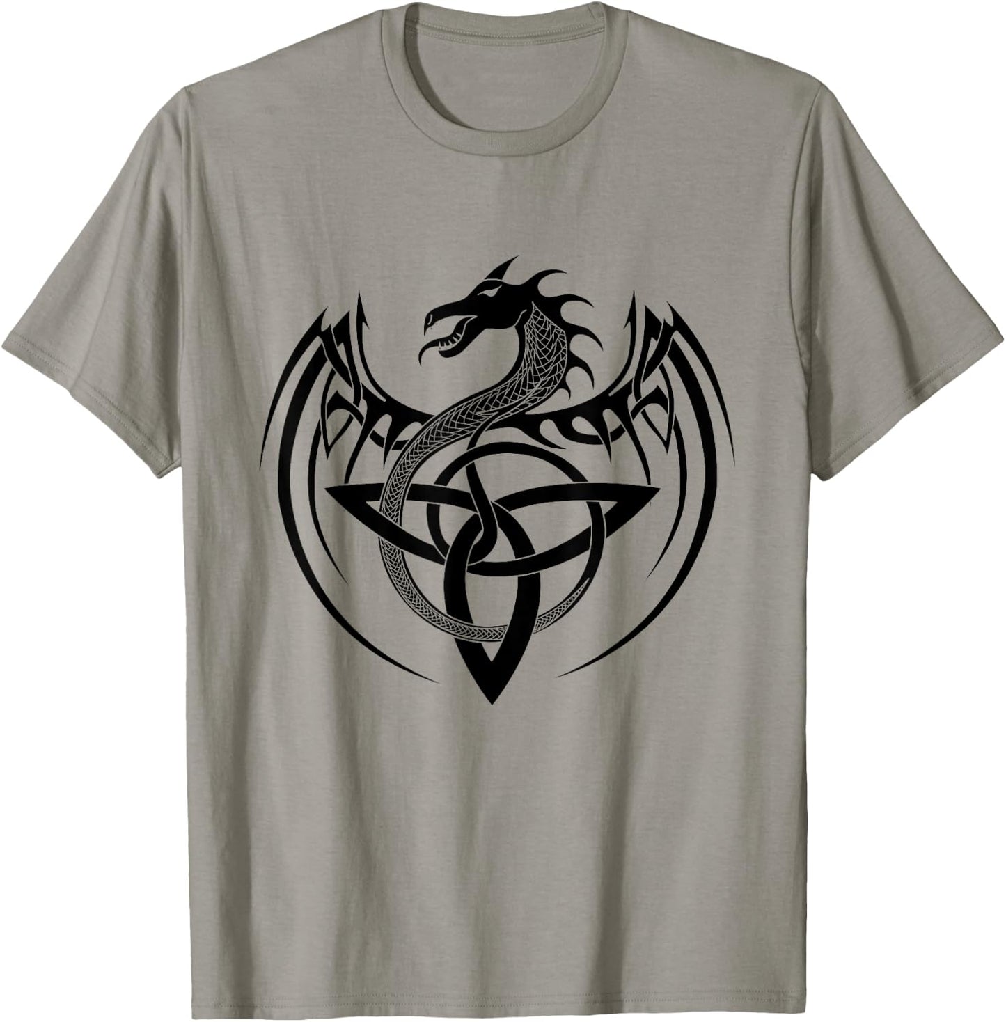 Tribal Celtic Knot Fantasy Celtic Dragon T-Shirt - T-Shirt | Sand