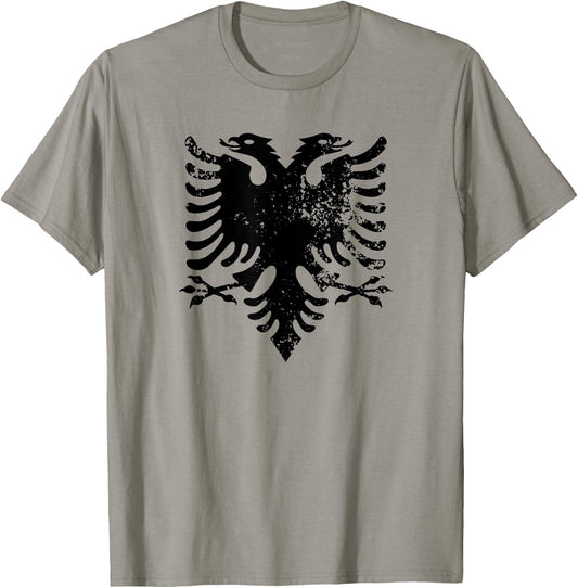 Albanian Flag Shirt Double Headed Eagle Albania T-Shirt - T-Shirt | Sand