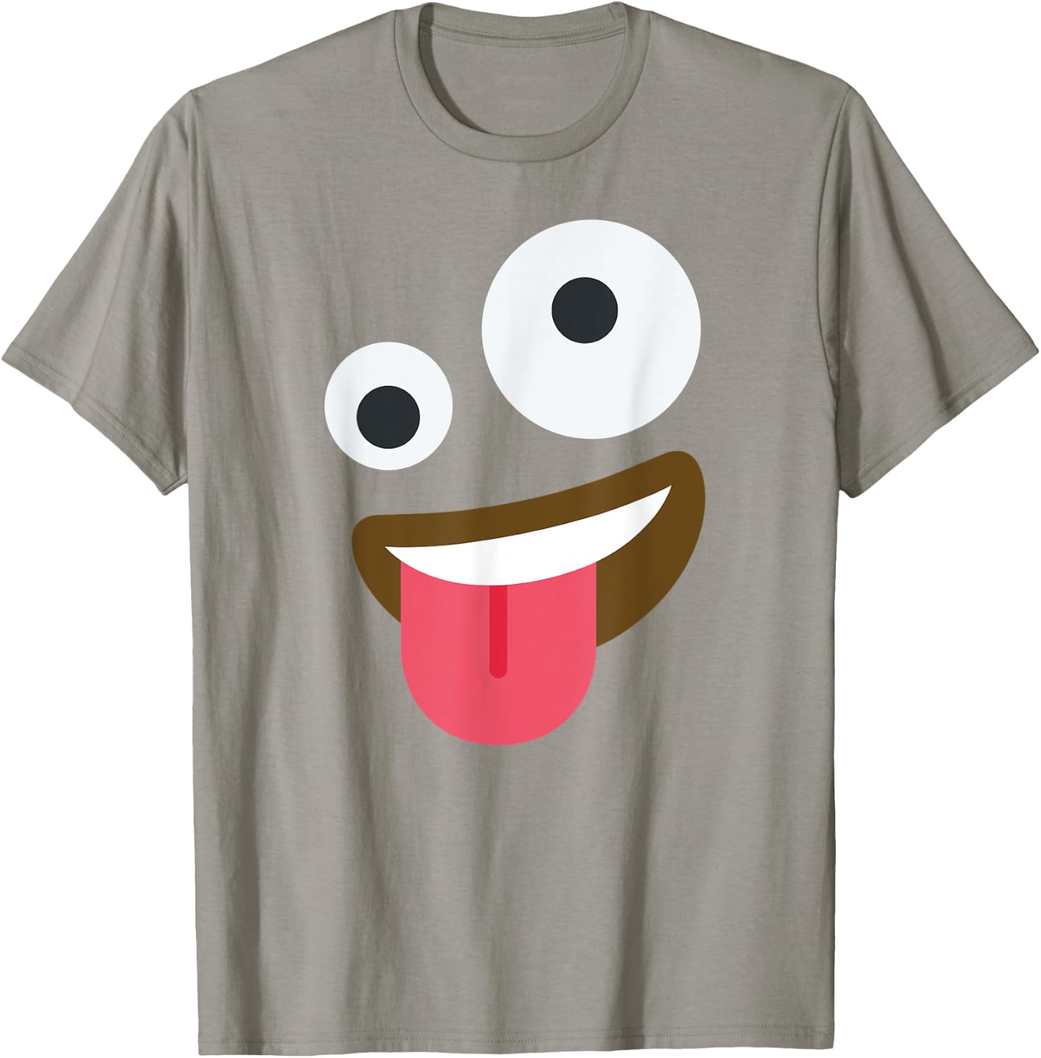 Zany Emoticon Face Crazy Eyes Wild Goofy costume T-Shirt - T-Shirt | Sand