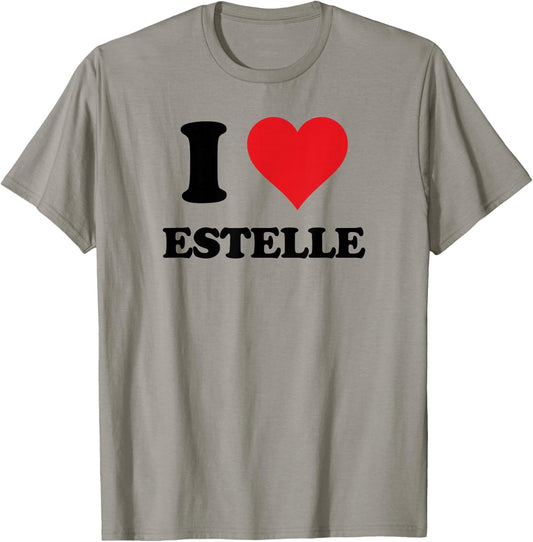 I Heart Estelle First Name I Love Personalized Stuff T-Shirt - T-Shirt | Sand