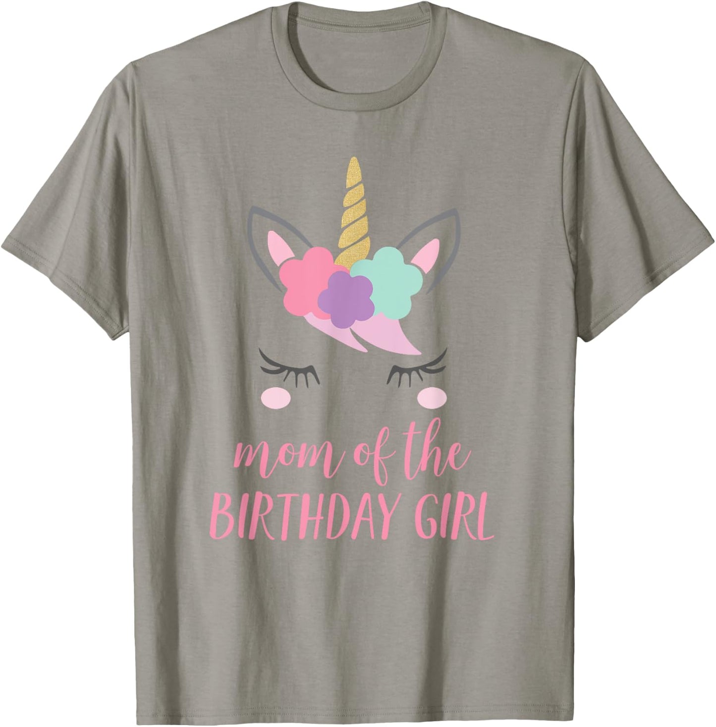 Cute Unicorn Mom Shirt, Mom of the Birthday Girl T-Shirt - T-Shirt | Sand