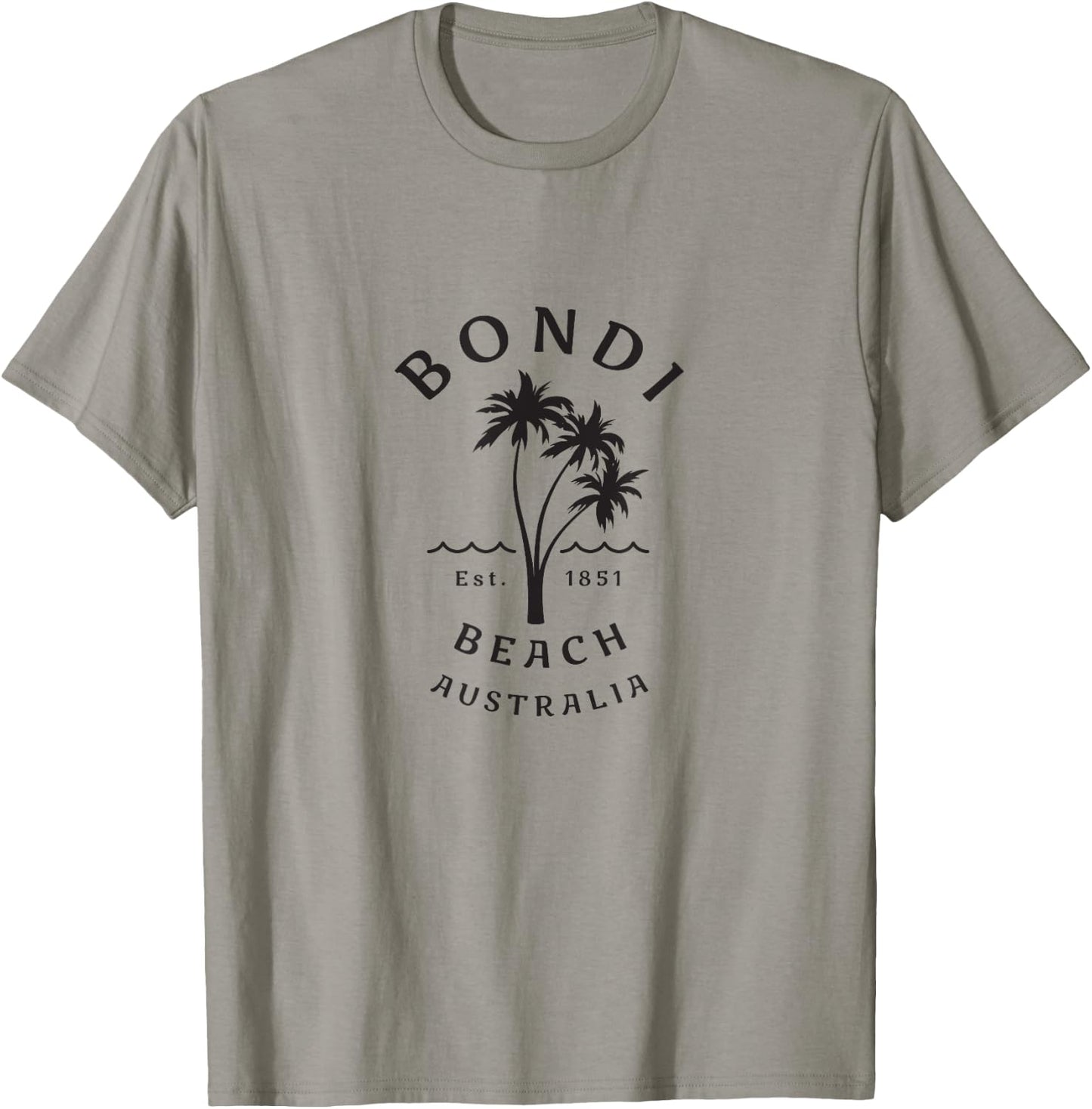 Retro Cool Bondi Beach Australia Vintage Palm Tree Novelty T-Shirt - T-Shirt | Sand