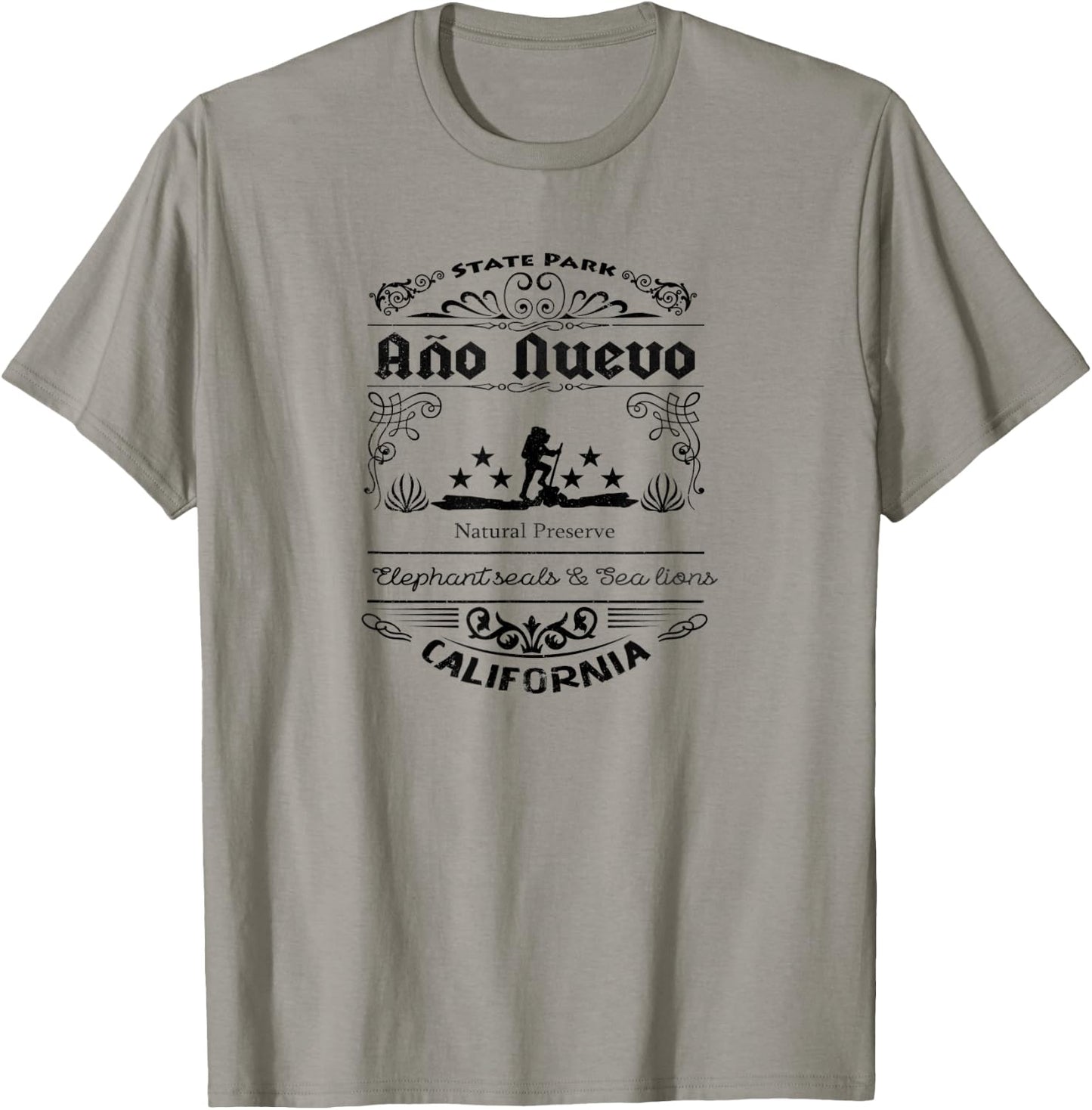 Año Nuevo State Park California vintage style T-Shirt - T-Shirt | Sand