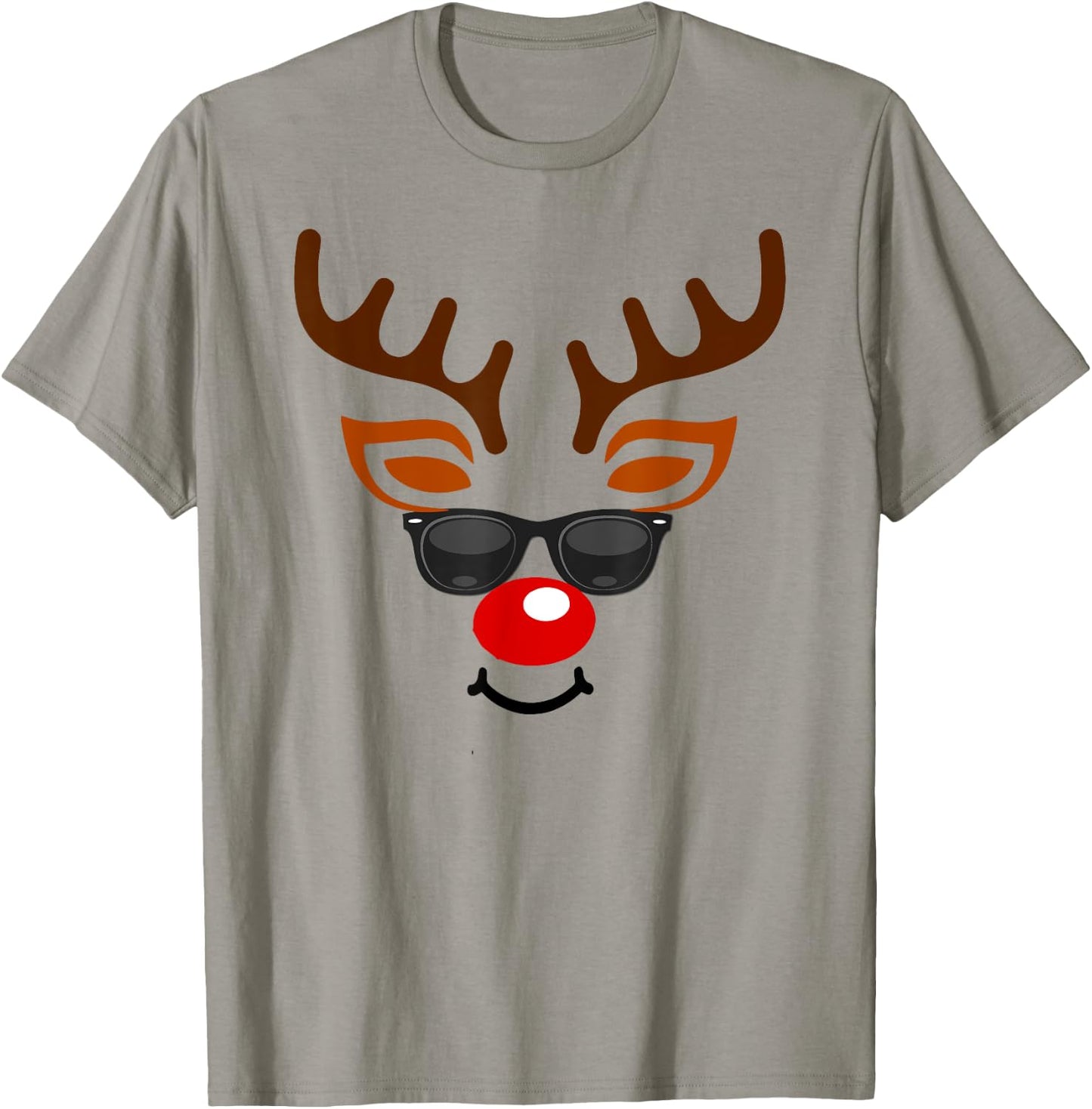 Rudolph Red Nose Reindeer Face Kids T-Shirt - T-Shirt | Sand