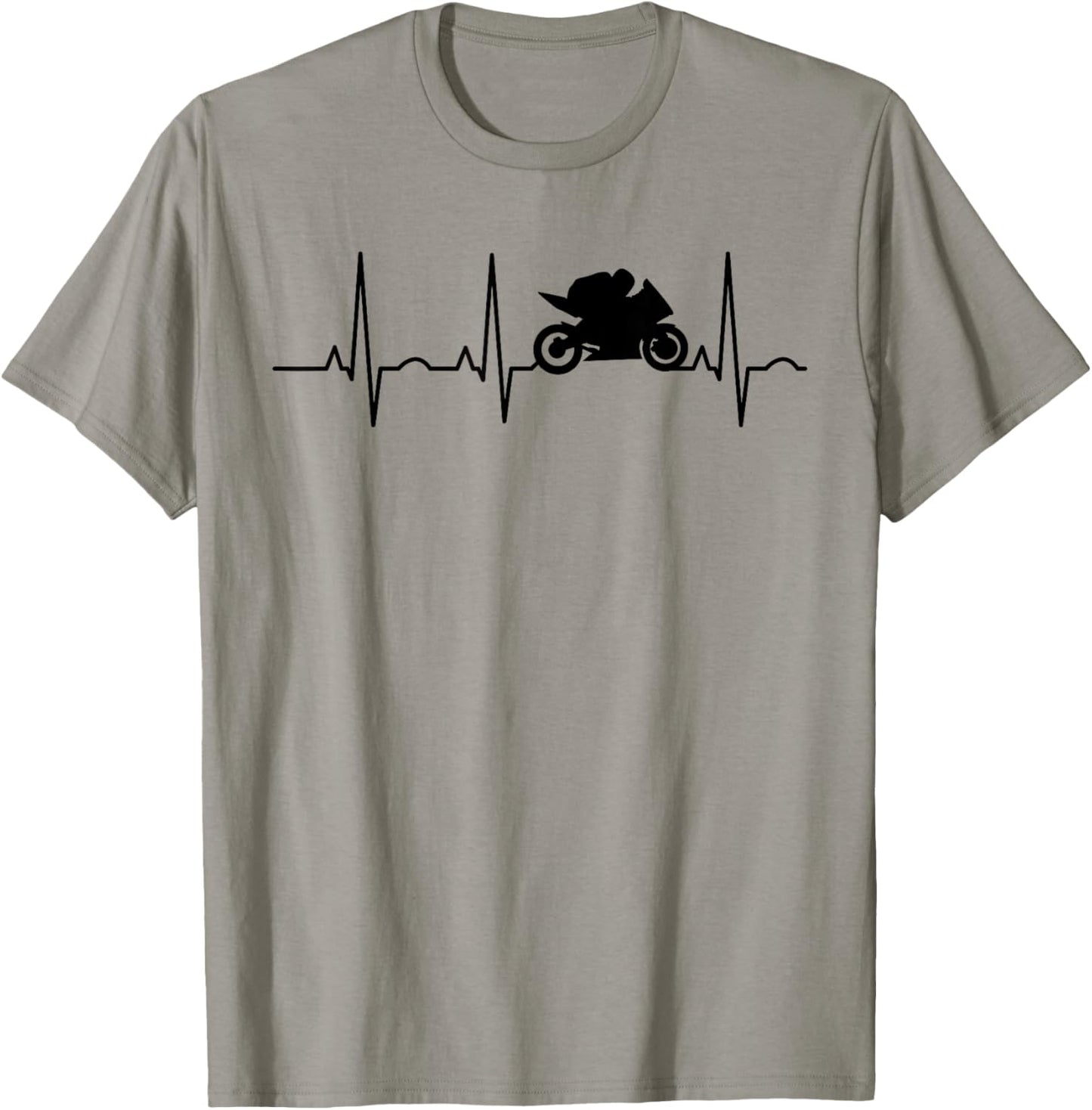 Motorcycle heartbeat supersport racing machine moped T-Shirt - T-Shirt | Sand