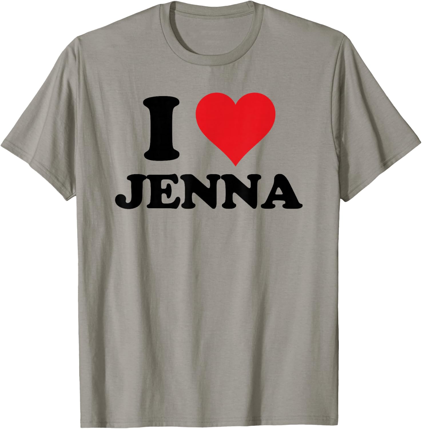 I Heart Jenna First Name I Love Personalised Stuff T-Shirt - T-Shirt | Sand