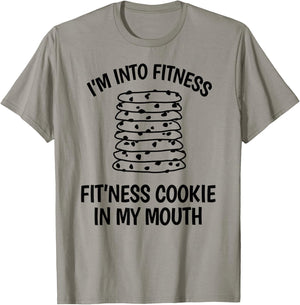 I'm into Fitness Cookie in my Mouth Funny Gym Chocolate T-Shirt - T-Shirt | Sand