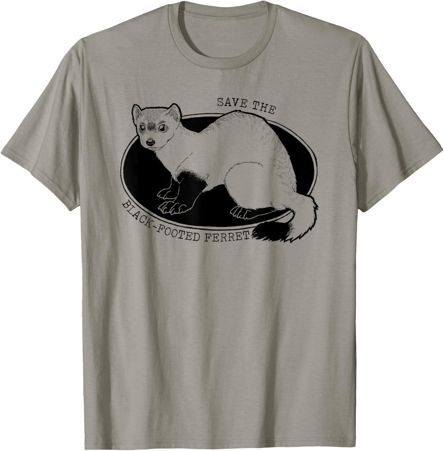 Save The American Ferret - Black-footed Ferret T-Shirt - T-Shirt | Sand