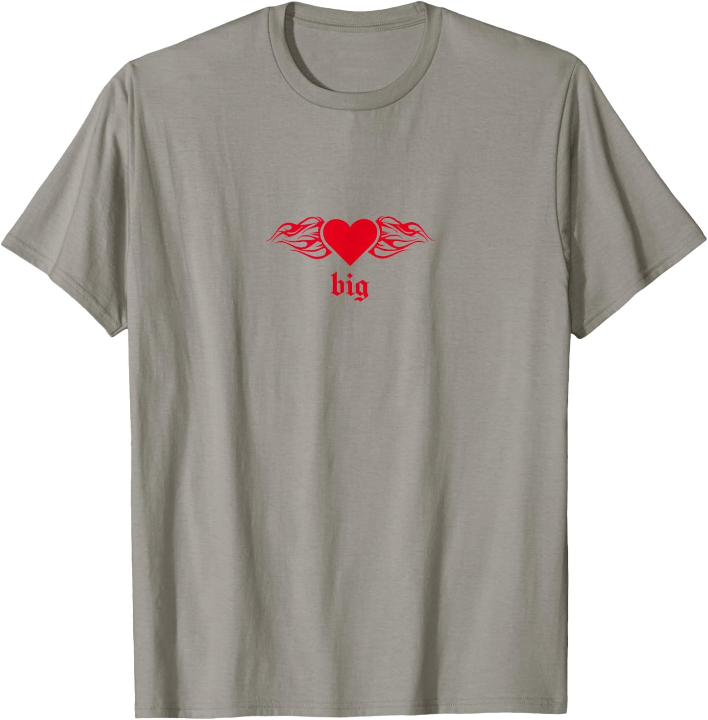 Heart Flames Big Little Sister Sorority Reveal for Big T-Shirt - T-Shirt | Sand
