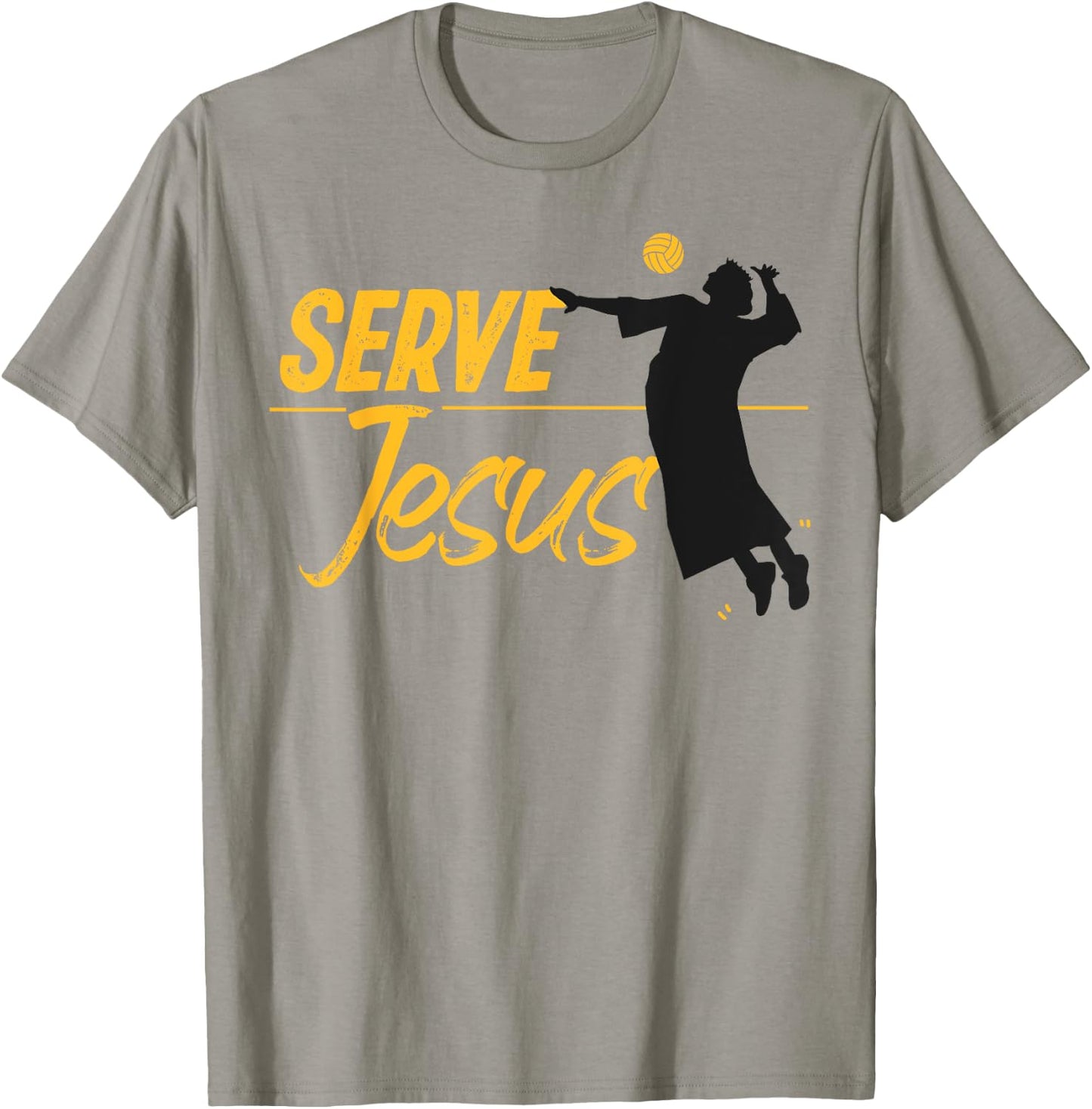 Volleyball Player Team Jesus Christian Serve Jesus T-Shirt - T-Shirt | Sand