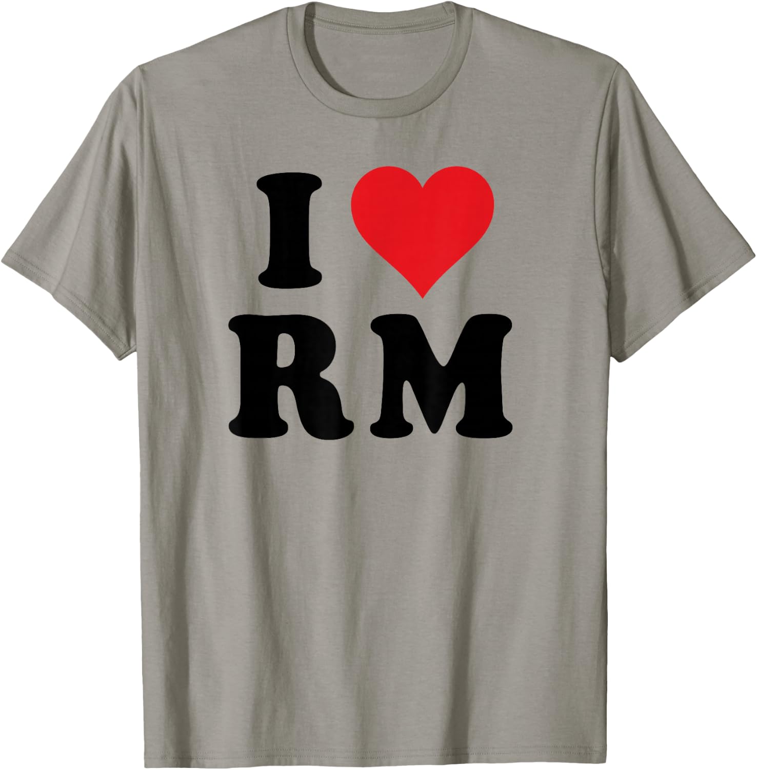 I Heart RM Initials I Love R.M. First And Last Name R M T-Shirt - T-Shirt | Sand