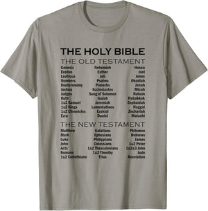 The Books of The Bible Old and New Testament Complete List T-Shirt - T-Shirt | Sand