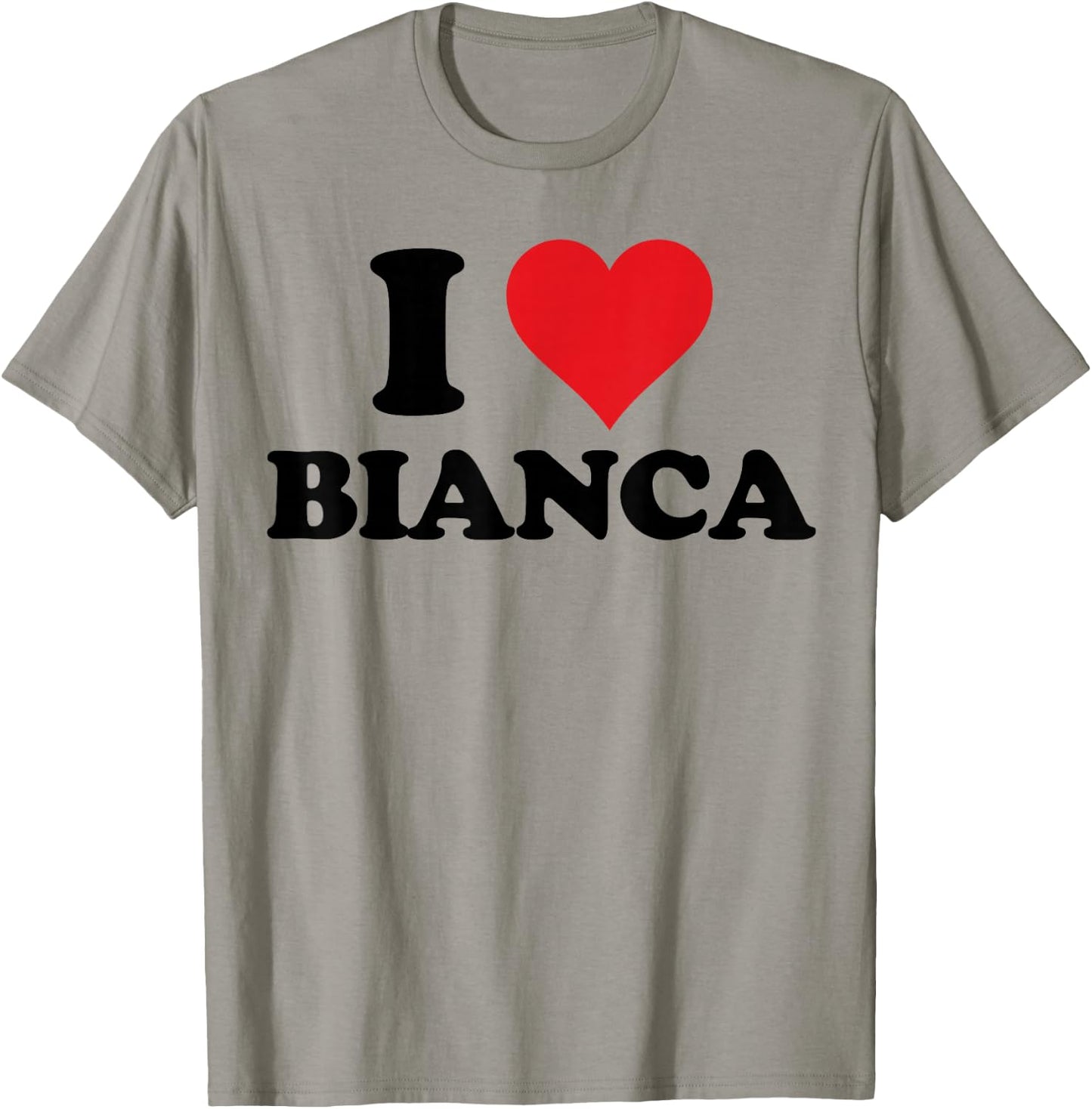 I Heart Bianca First Name I Love Personalized Stuff T-Shirt - T-Shirt | Sand