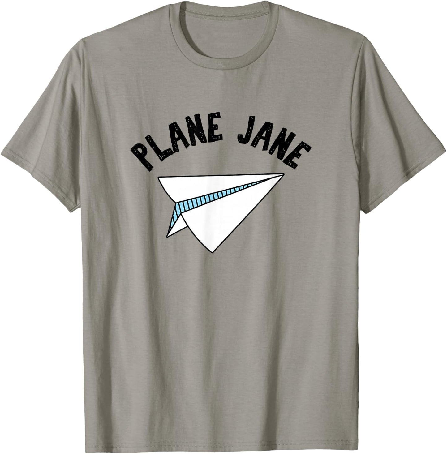 Plane Jane Pun - Funny Pilot Gifts - Paper Airplane Aviation T-Shirt - T-Shirt | Sand
