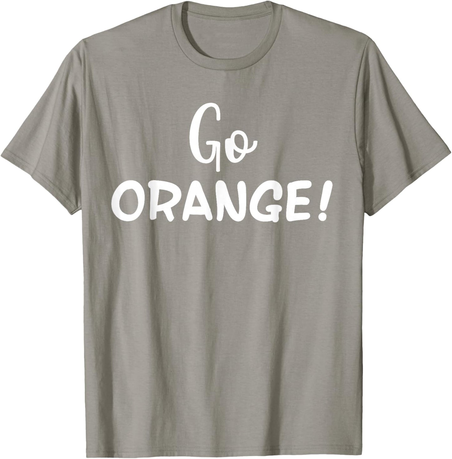 Go Orange! Team Spirit Game School Competition Color Sports T-Shirt - T-Shirt | Sand