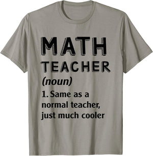 Math Teacher Same As Normal TeacherJust Much Cooler Men Women Kids T-Shirt - T-Shirt | Sand
